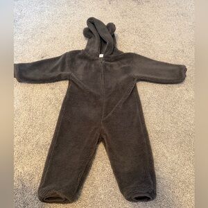 Zara Kids Dark Brown Fleece Kids Zip Bodysuit, 2-3 Years, 98 CM